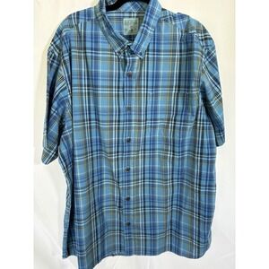 Red Head Brand Shirt Size 2XL Short Sleeve Button Up Plaid